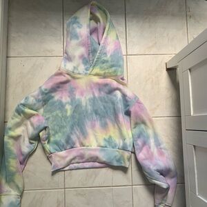 Cropped tie dye hoodie